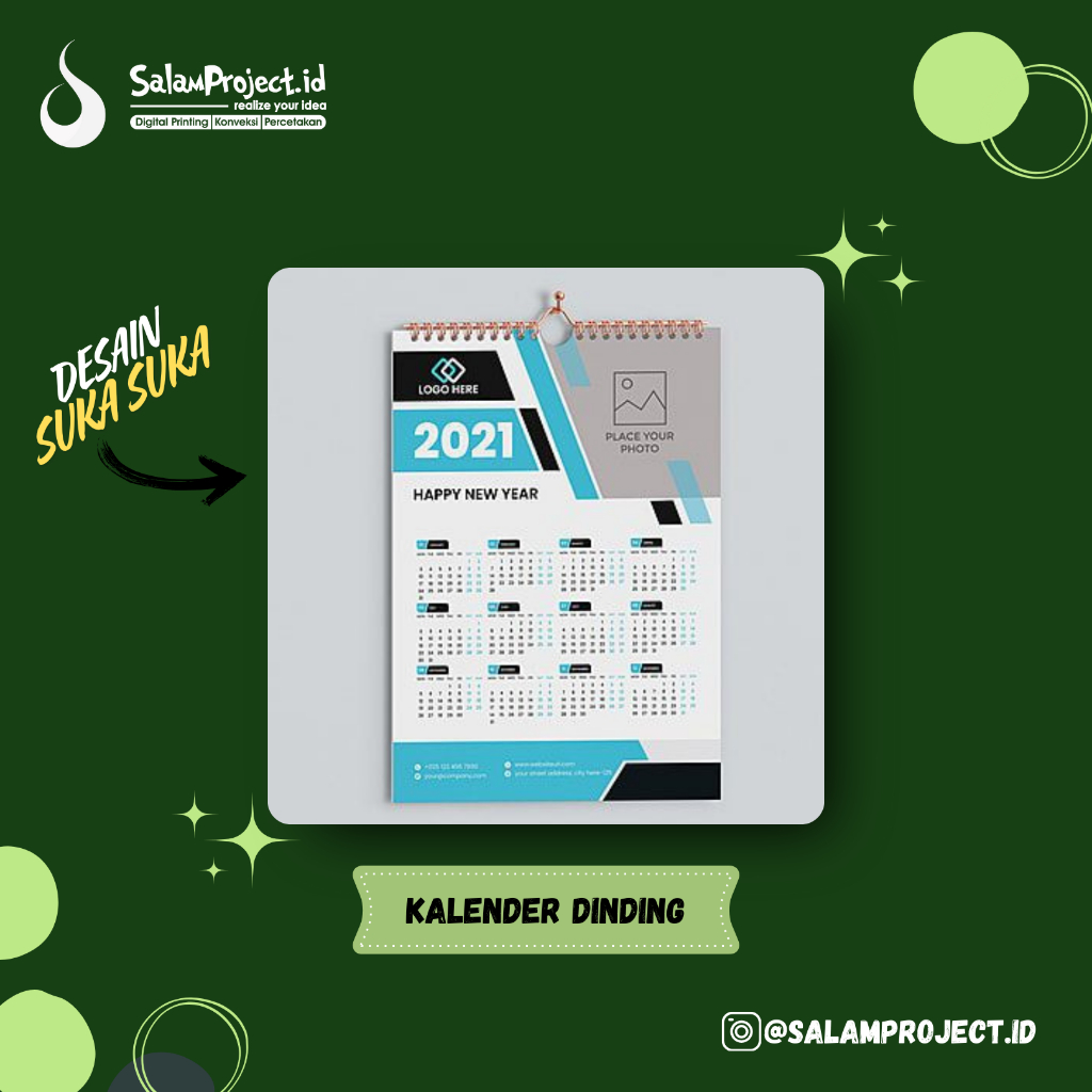 

Cetak Kalender Dinding, Kalender Klepseng Custom Foto