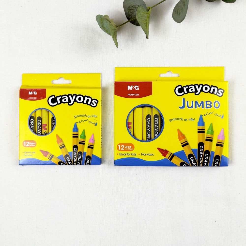 

M&G Round Crayon 12 Color SET 8x90mm 11x100mm / Krayon Pewarna Lukis AGMX4224 AGMX4225