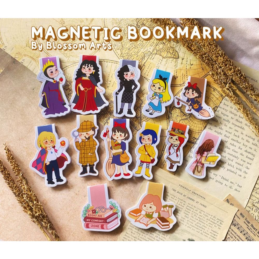 

BLOSSOM ARTS Magnetic Bookmark / Pembatas Buku Magnet