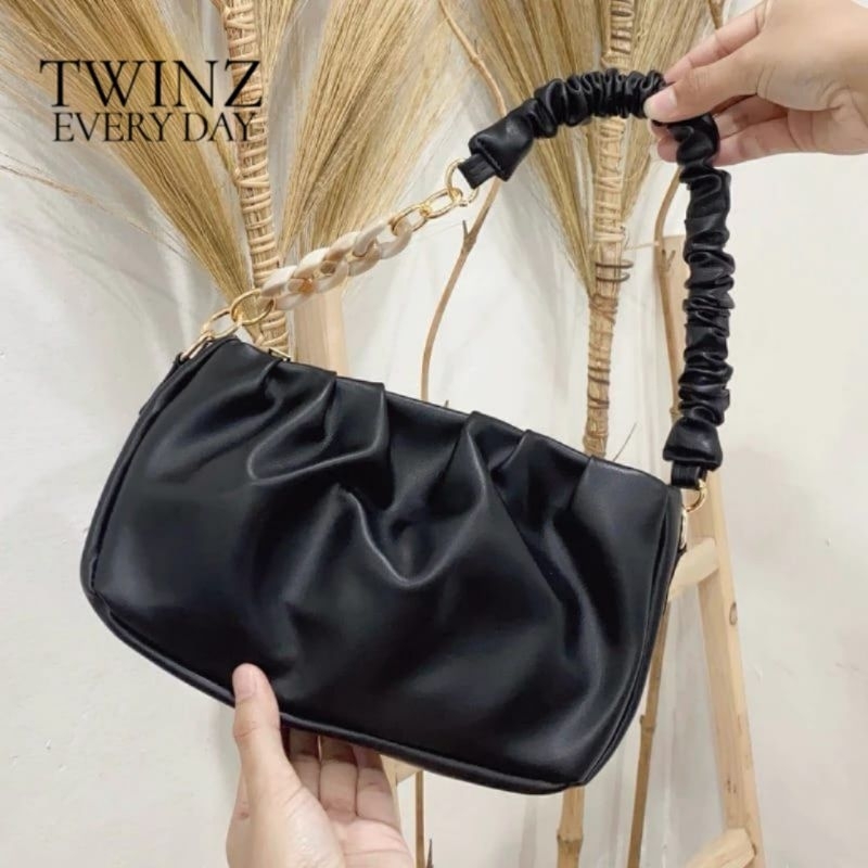 [HARGA CUCI GUDANG] Tas Wanita Tas Rempel 2 Tali Serut Tas Bahu Shoulder bag Sling Bag Pesta