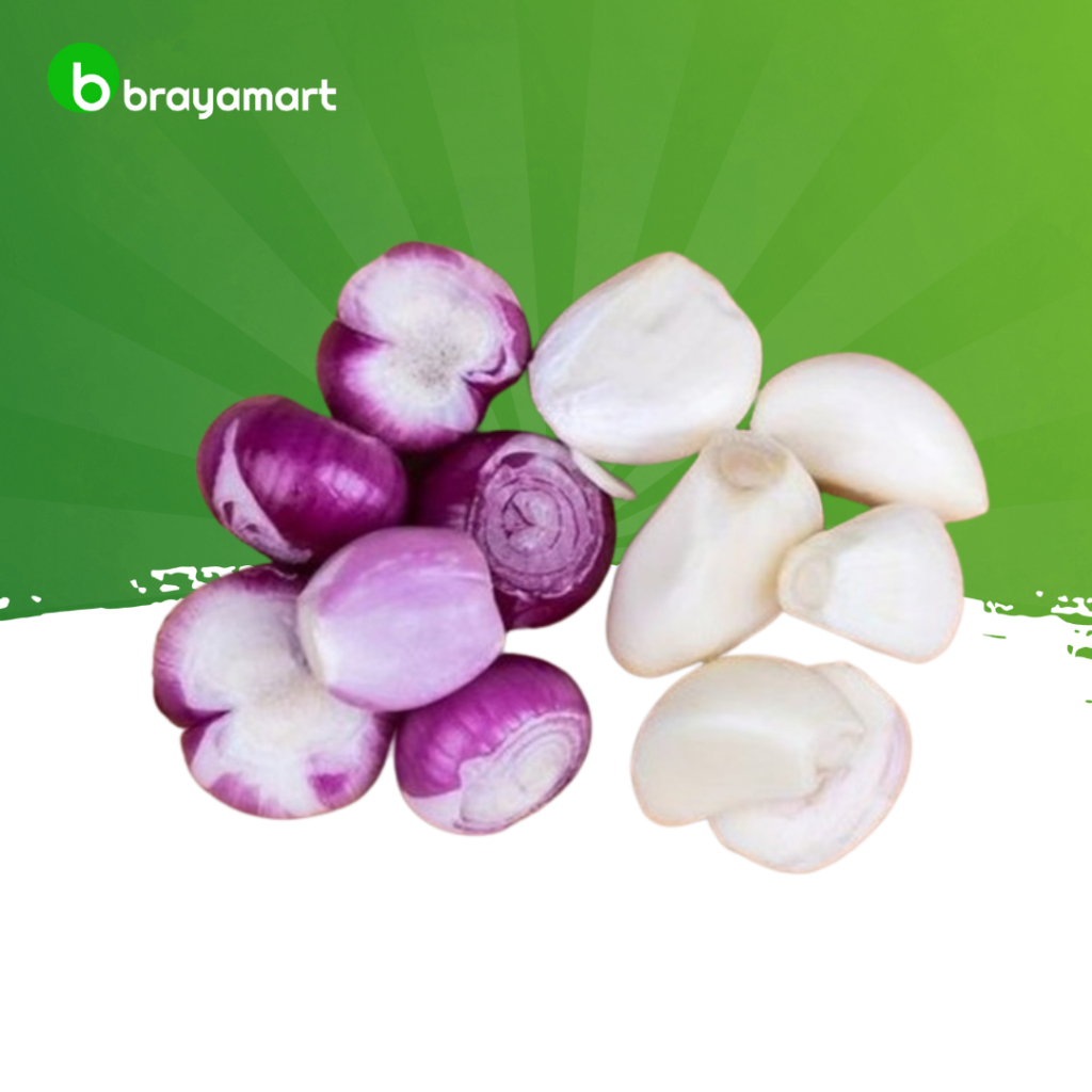 

Bawang kupas campur merah putih 100 gram Brayamart