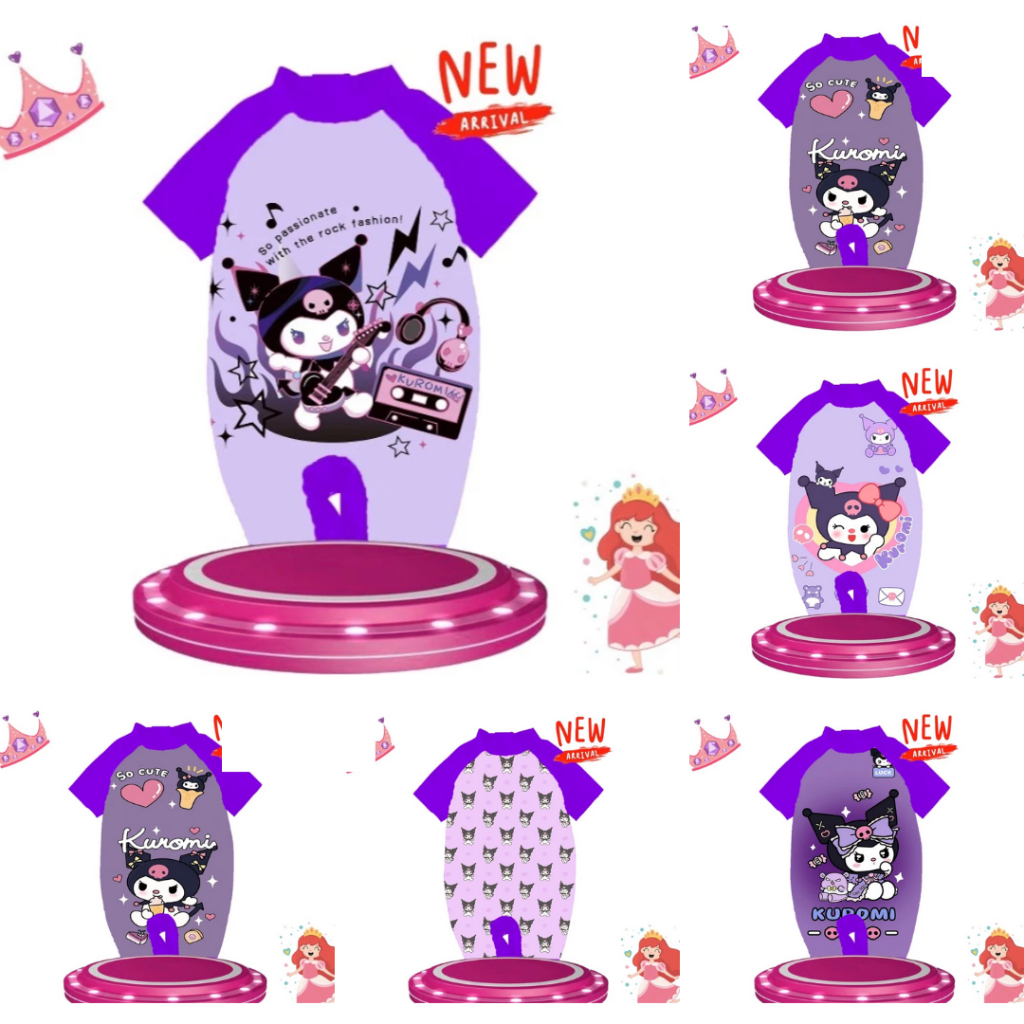 (PART 5) Baju Renang Anak | Baju Renang Anak Perempuan | Kombi Ungu Tua | Kuromi