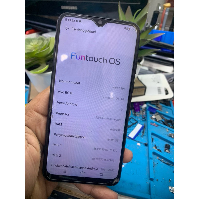 vivo v11 ram 6/64 minus lcd retak lokal bisa pakai