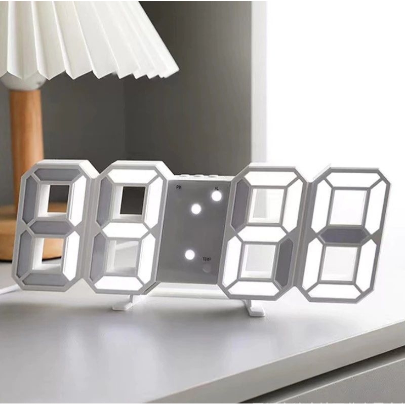 Estetik / Jam Meja Led Digital + SUHU / Jam Meja Led