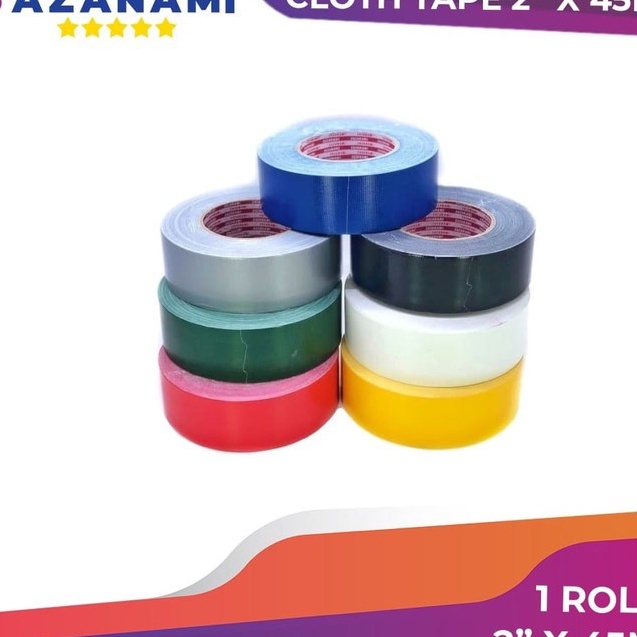 LAKBAN KAIN WARNA 2 X 45M CLOTH TAPE SAZANAMI LAKBAN KAIN JUMBO