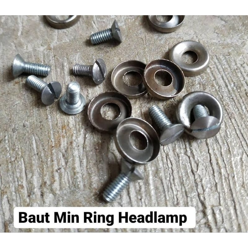 Baut Min Ring Headlamp Lampu Depan Vespa Super Sprint Vbb Vnb Vba