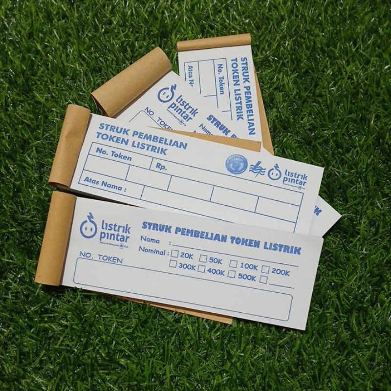 

BUKU/NOTA STRUK PEMBELIAN TOKEN LISTRIK ISI 50 LEMBAR UKURAN 5X15 cm READY STOK