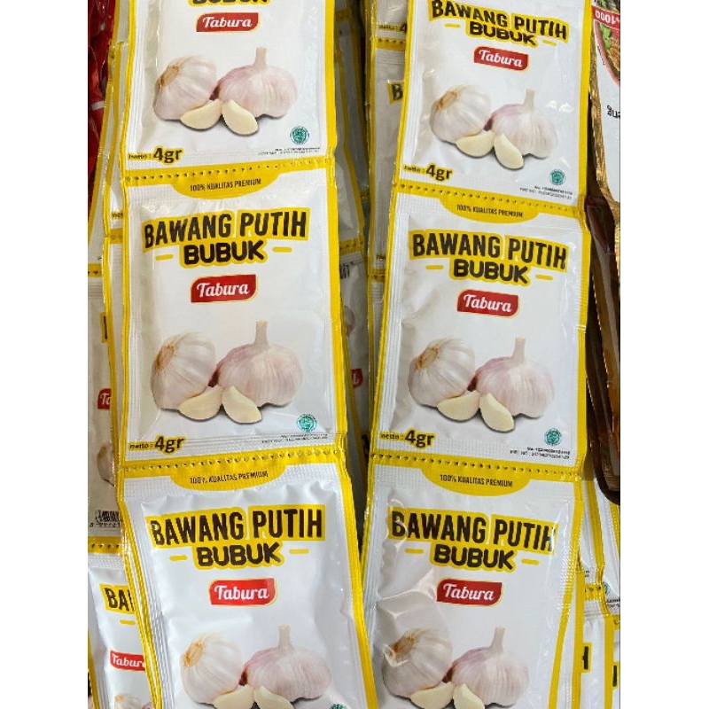 

Bawang putih bubuk Tabura renceng isi 12 pcs