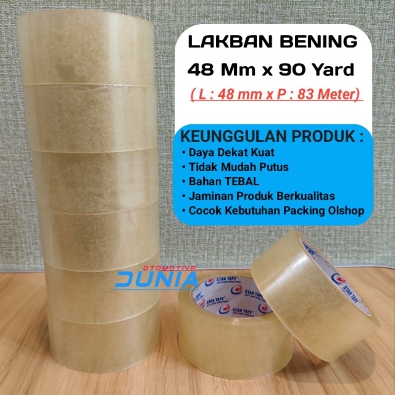 

Lakban bening 48 mm x 90 yard Kualitas Daimaru | Lakban Packing Olshop dll