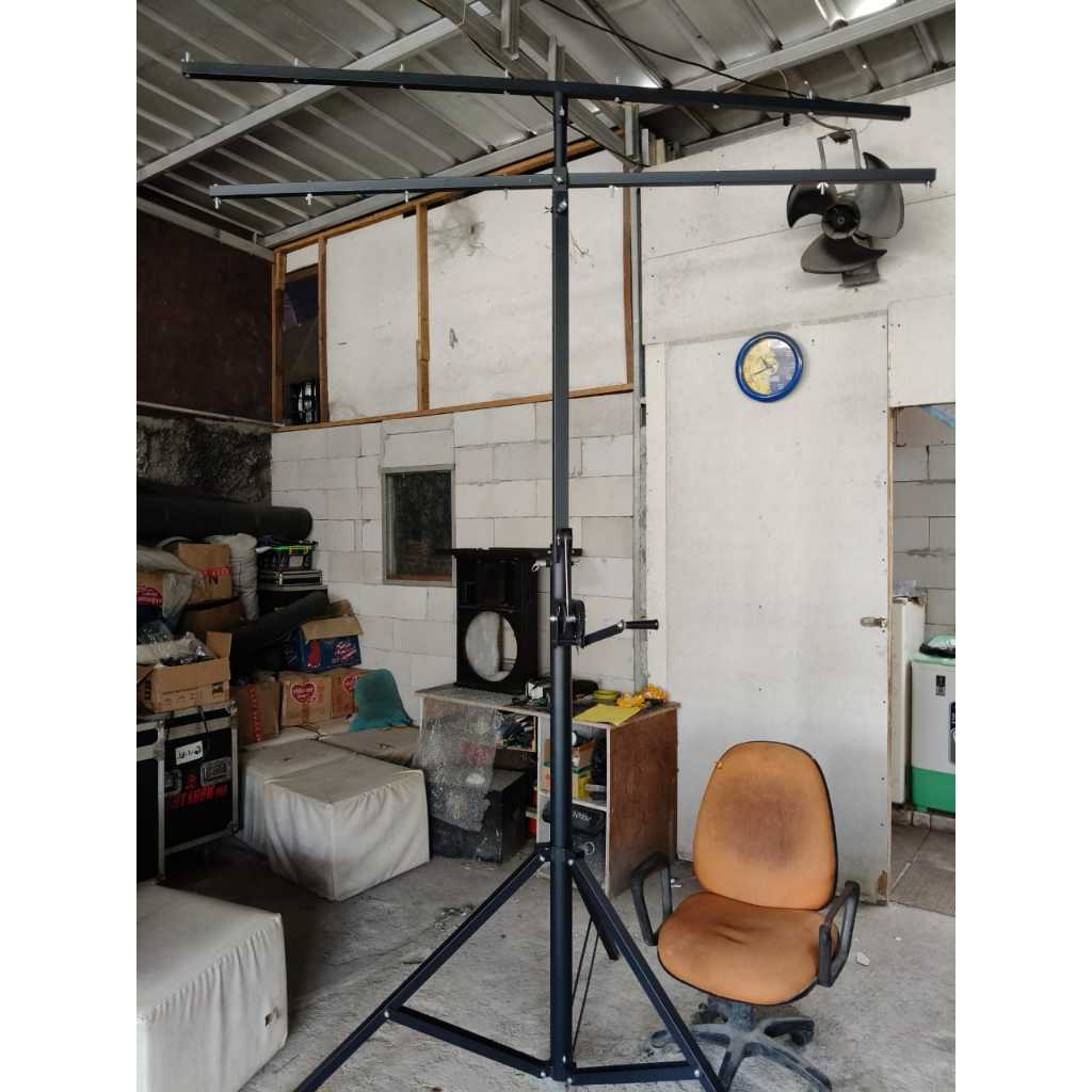 (JUAL 2 BUAH) STAND LIGHTING KATROL PAR LED 2 TIANG / 2 TINGKAT TEBAL BERKUALITAS