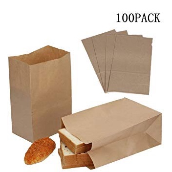 

PAPER BAG SIZE M MEDIUM SNACK FRIED CHICKEN KANTONG KES ROTI WARNA BROWN