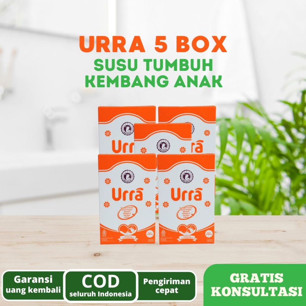 

URRA 5 BOX | Susu Kambing Saanen Penambah Tinggi Badan & Berat Badan Anak