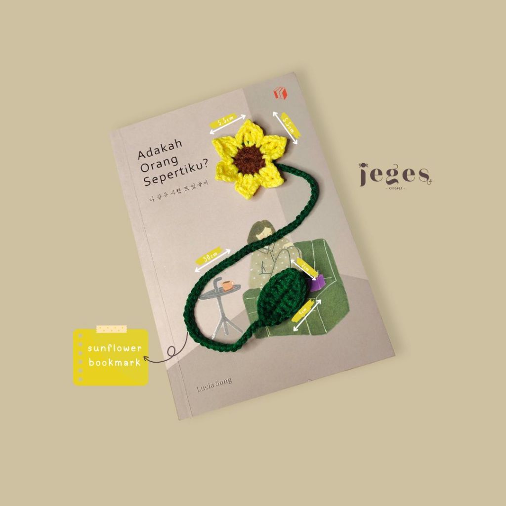 

Pembatas Buku Bunga Matahari Rajut | Sunflower Bookmark Crochet | Gantungan Tas | Aksesoris