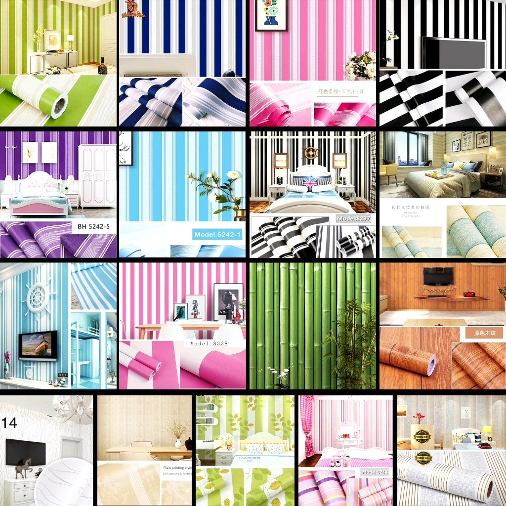 WALLPAPER STICKER DINDING BRAND ORANGE GH CY