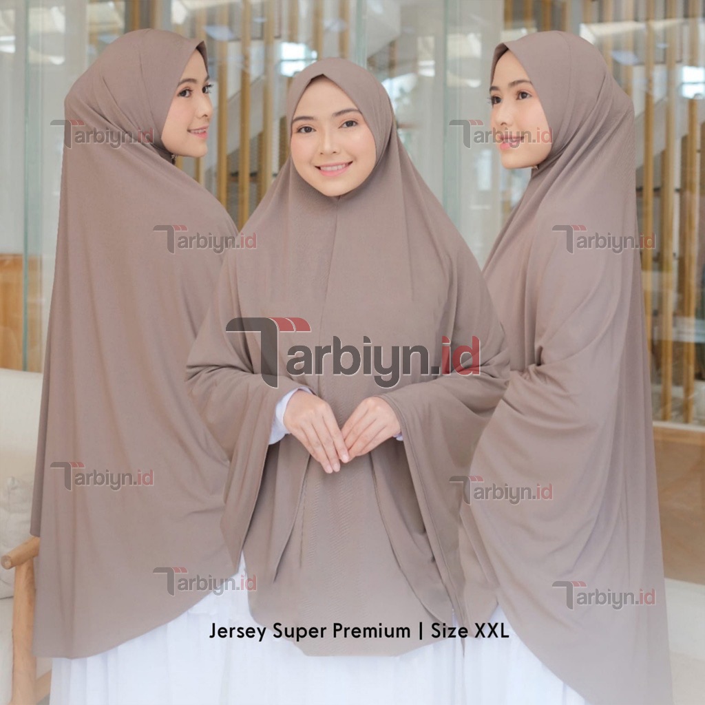 Hijab Bergo Instan Non Pet Jersey Khimar Malay Jumbo Daily XXL