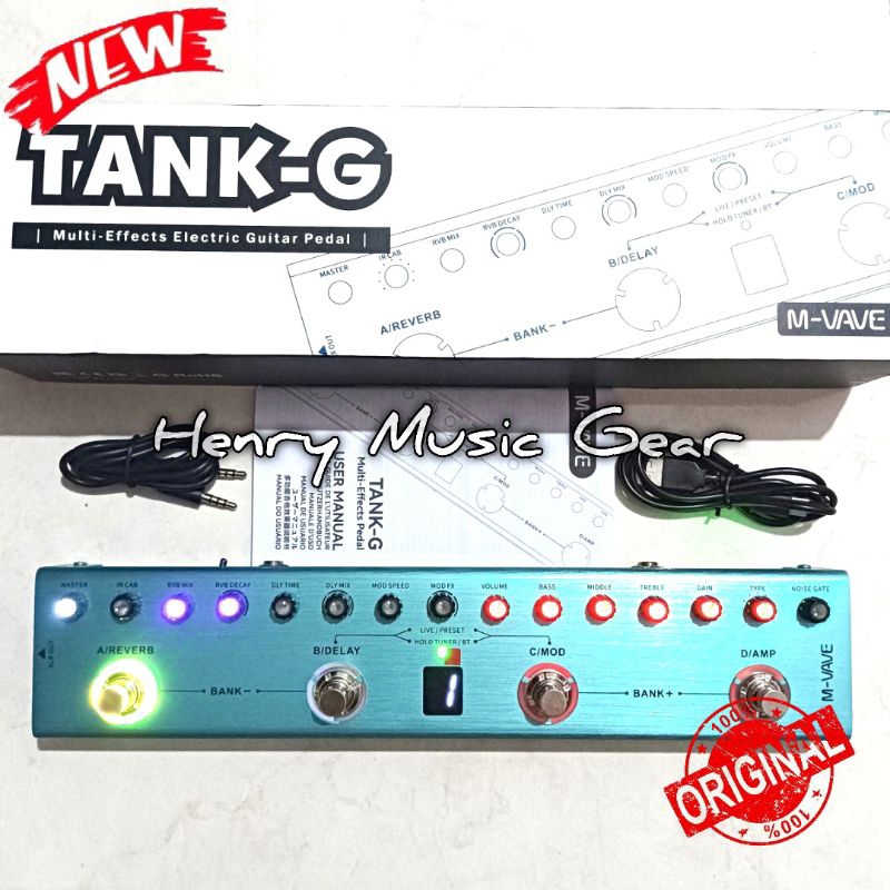 M-Vave Tank-G Guitar Multi Effects Pedal BARU
