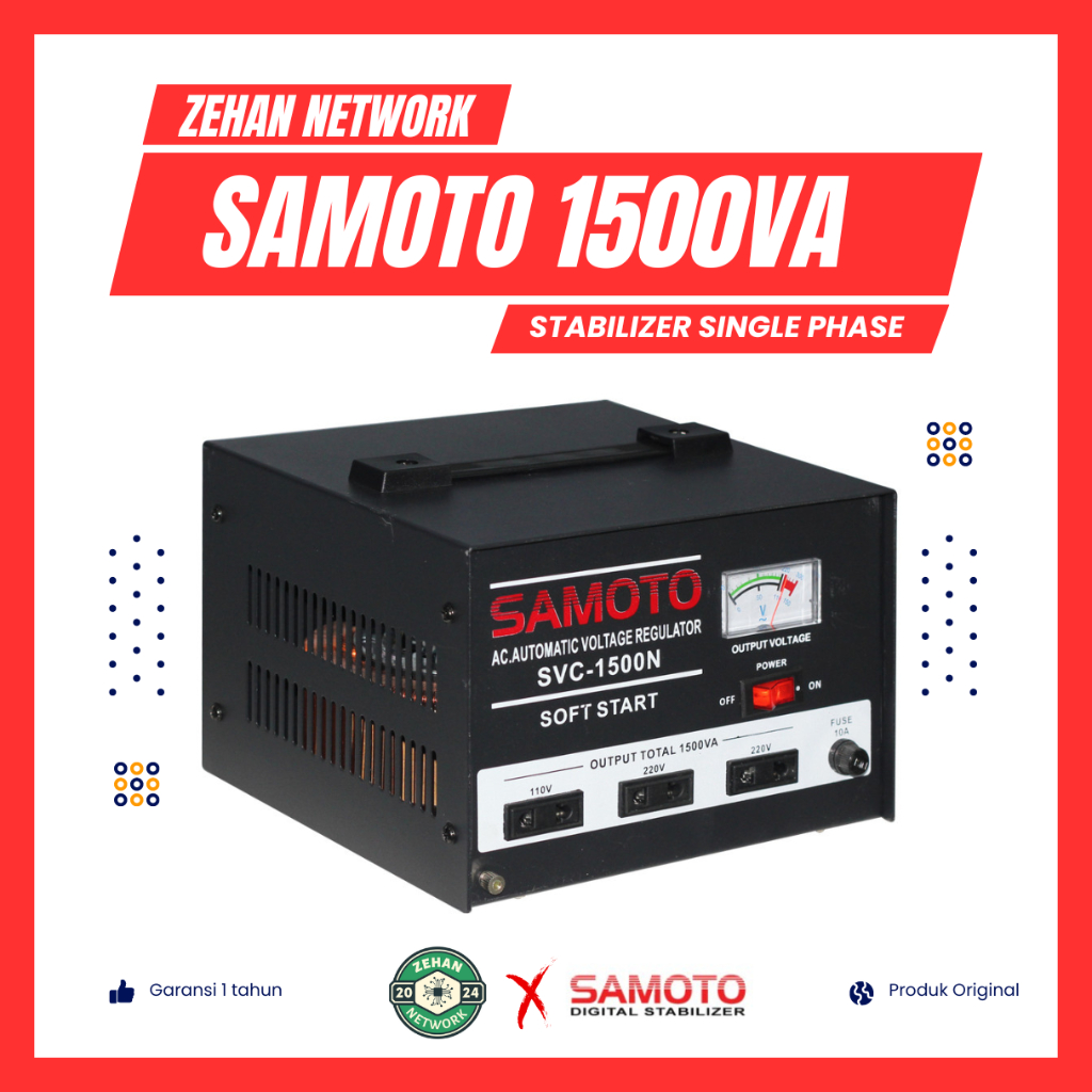STABILIZER SERVO MOTOR SAMOTO 1500VA