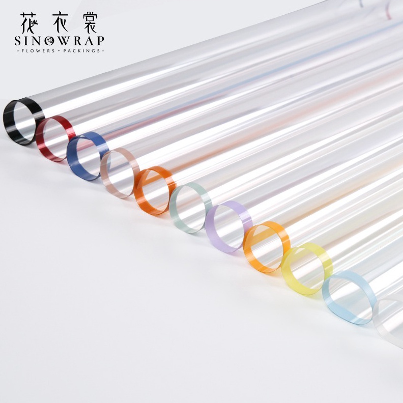 

2 Lembar Flower Wrapg Varian List Bening Paper Flst Kes Buket Bunga Cellophane Merek Sinowrap GRADE A