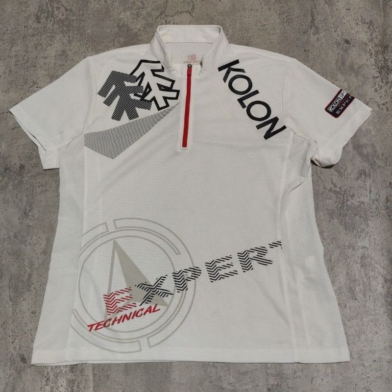 Baju kaos outdoor hiking gunung kolon sport  putih