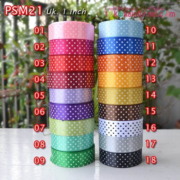 

Psm Pita Satin Motif Polkadot Kecil Lebar 1 Inch Per Roll