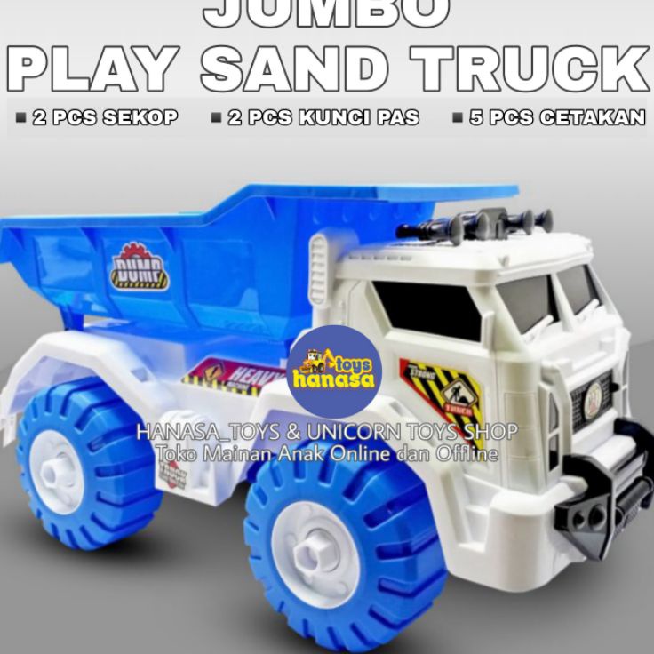 Dijamin Keren   Truk Besar  2Pcs Sekop besar  5pcs cetakan  2pcs mainan obeng Mainan Truk Pasir besa