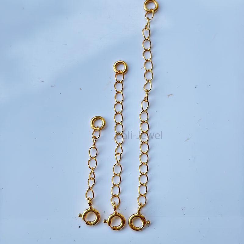 Chain Extention Silver Gold Plated / Rantai Extender 3cm perak lapis emas