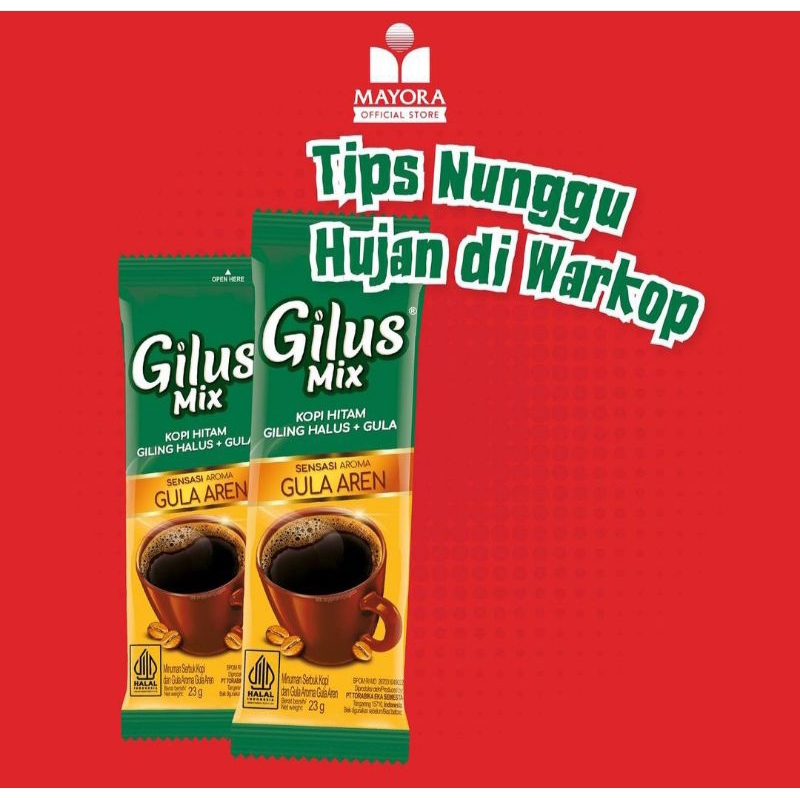 

cofee gilus mix gula aren 23 gram isi 10 sachet