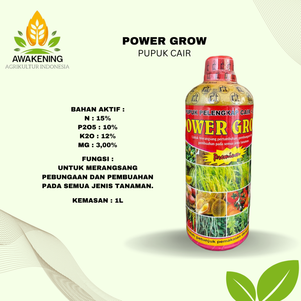 POWER GROW 1LITER PUPUK PELENGKAP CAIR +ZPT
