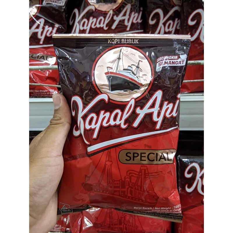 

KOPI KAPAL API SPESIAL 160 GRAM || KOPI KAPAL API || KAPAL API 160 GRAM || KOPI HITAM || KOPI SPESIAL || KOPI BUBUK