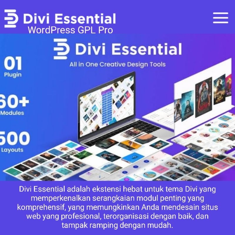 Divi Essential WordPress Plugin | Premium WordPress Plugin Theme