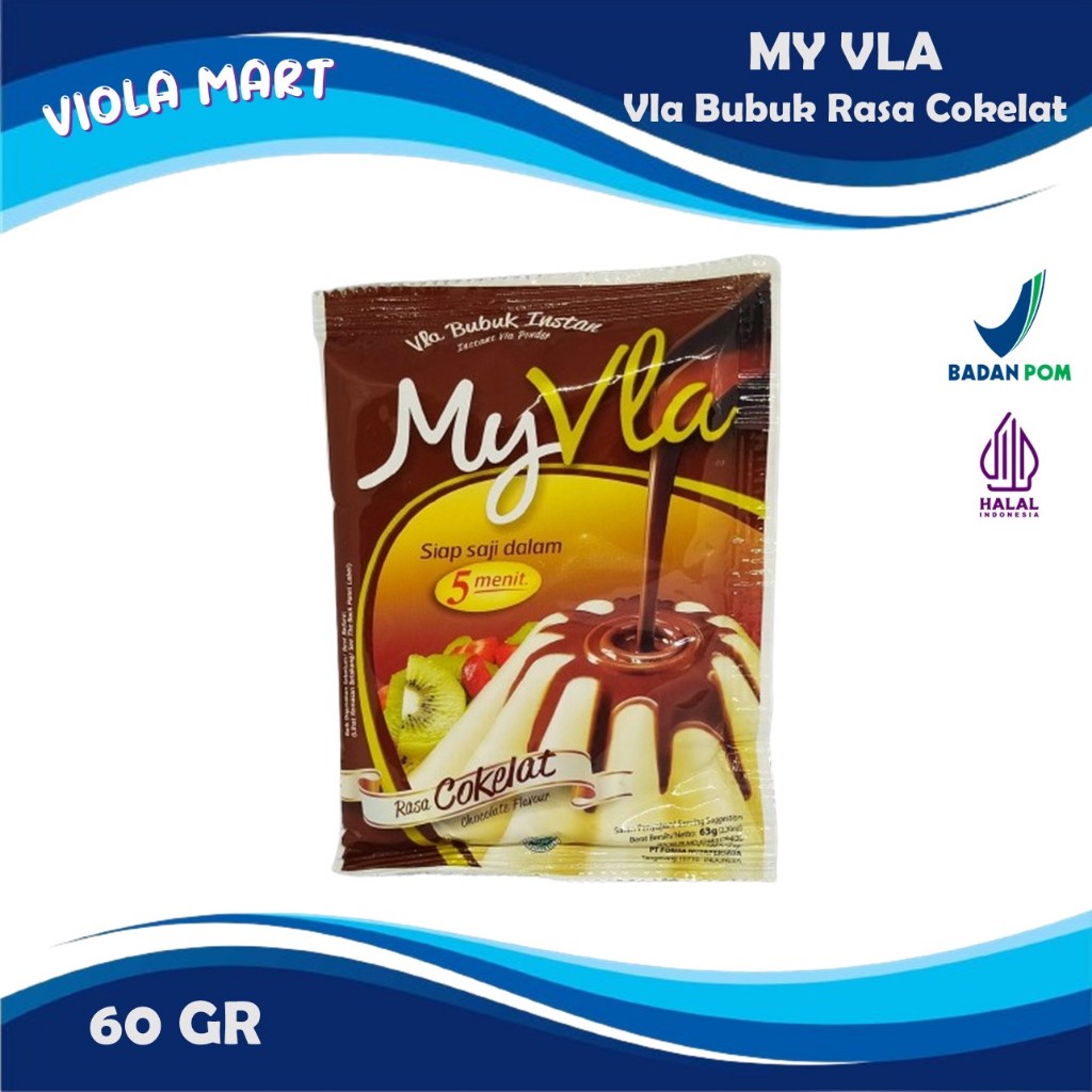 

MyVla Vla Bubuk Instant Rasa Cokelat 60gr - MY VLA NUTRIJELL