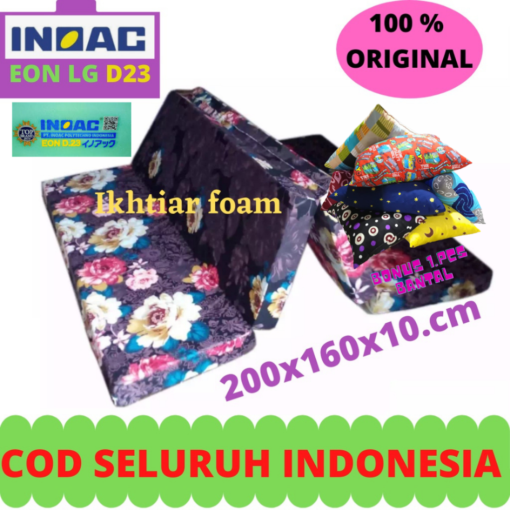 200x160x10.cm Kasur Lipat Busa Inoac Ukuran No2 Tebal 10cm EON D23 Asli Kasur busa Inoac Anti Kempes