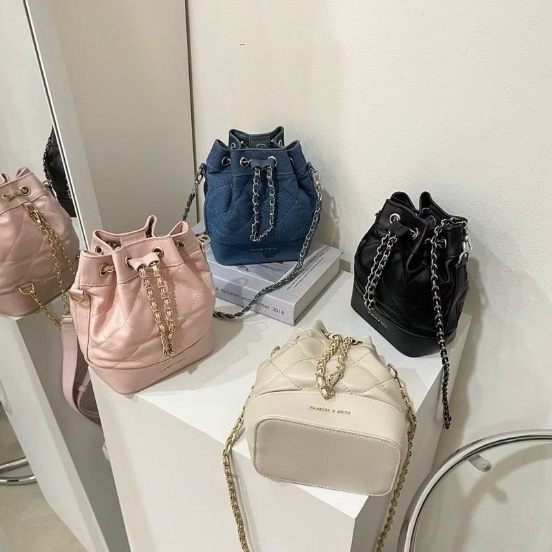 CNK BUCKET CHAIN DRAWSTRING / TAS WANITA IMPORT / TAS SELEMPANG / TAS BAHU / SHOULDERBAG / TAS SERUT