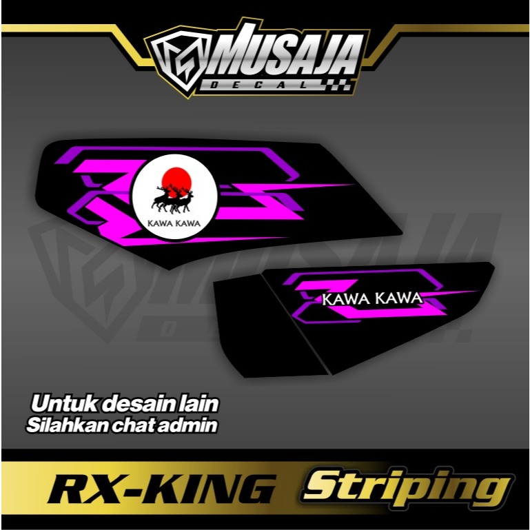 Striping List Variasi Yamaha RX King - Striping Motor RX King Racing ungu kawa kawa
