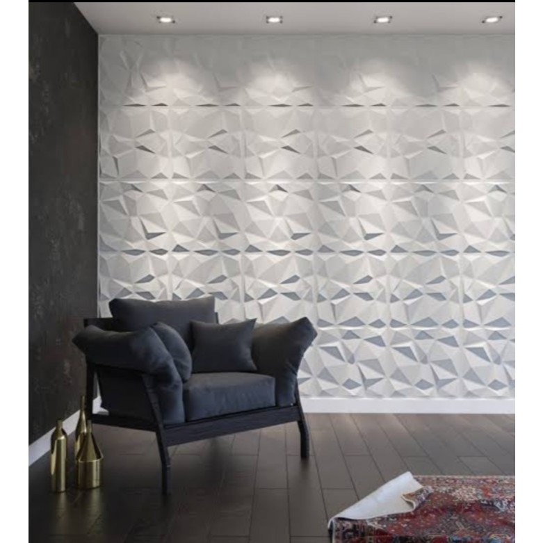 Wallpaper 3D FOAM / Wallfoam Dinding 3D Motif Diamond