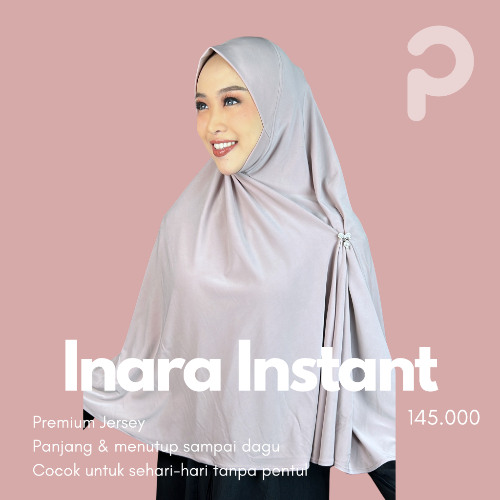 Inara Instant - Bergo Dagu - Bergo Syar'i @polkadot.id