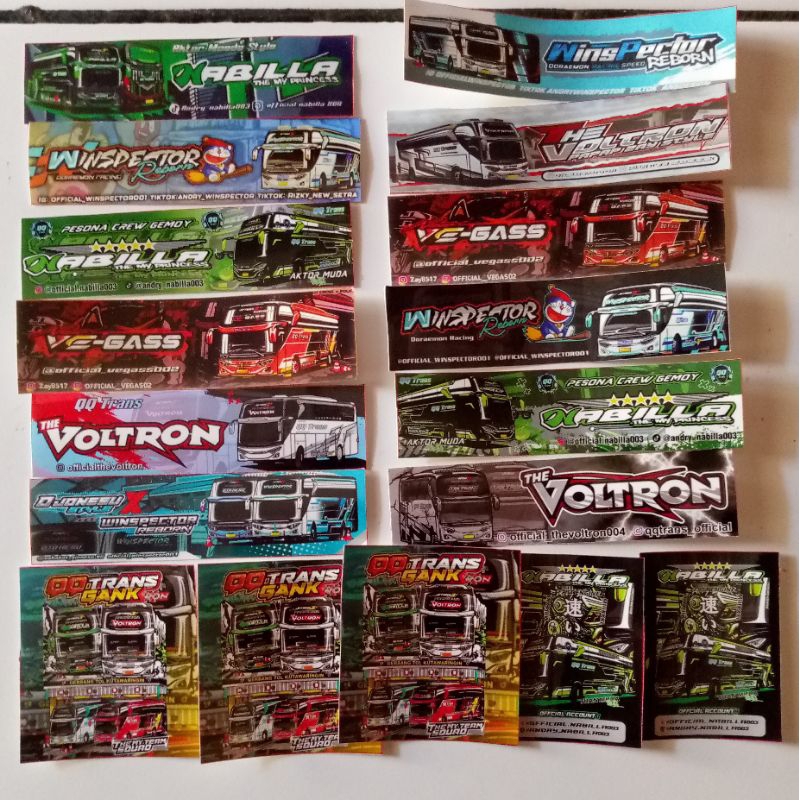 

Stiker artis basuri Winspector all varian, Nabila,Vegass,isi 17stiker