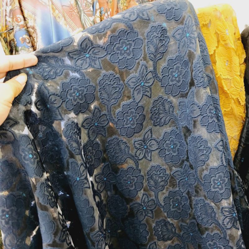 Kain Organza Bordir/Orngaza Motif/Organza Limited/Organza Bordir Motif Terbaru