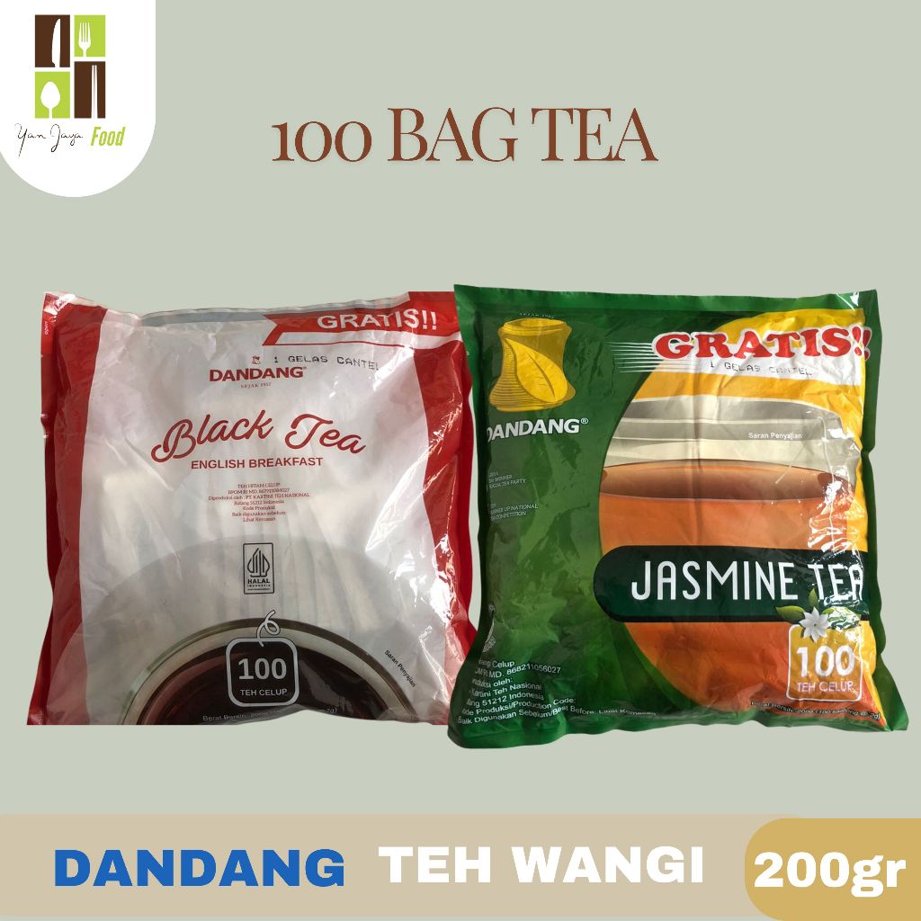 

Teh Dandang Jasmine Celup / Dandang Black tea / Teh Celup Kemasan 200GR 100'S