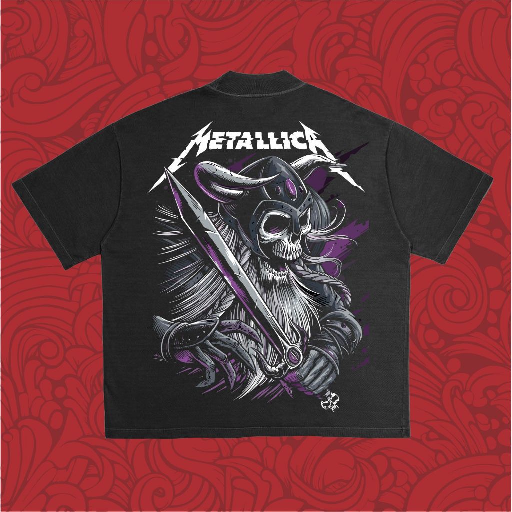 Kaos Band Oversize Metalica Cotton Combed 20s / 16s Premium