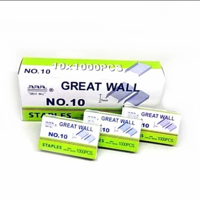 

Isi Stapler Staples Greatwall No. 10 Isi 10 pcs
