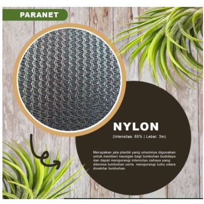 Paranet Nylon 65% Shading Net Anyaman Jaring Greenhouse