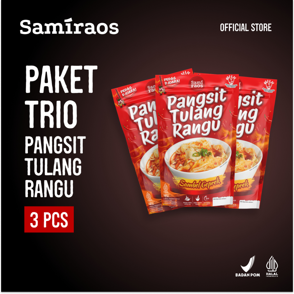 

SAMI RAOS - Paket Trio 3 Pcs Pangsit Tulang Rangu