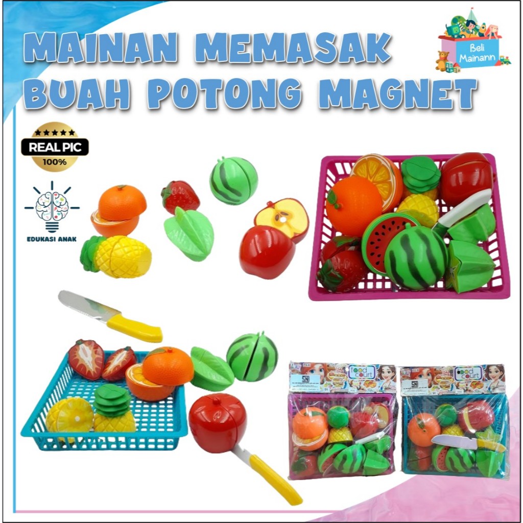 MAINAN ANAK MAINAN EDUKASI BERMAIN BUAH POTONG MAGNET
