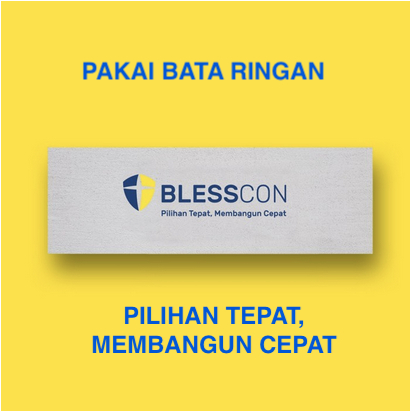 BLESSCON 7,68M3 (640PCS) BATA RINGAN TEBAL : 10 CM, FREE ONGKIR khusus SURABAYA, HEBEL AAC
