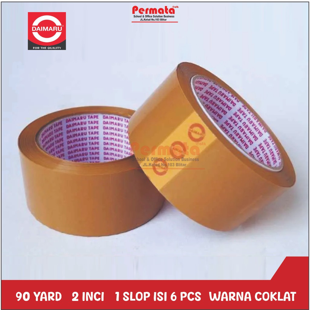 

Lakban Isolasi Tape Selotip Merk Daimaru 2 Inch / 48 mm x 90 Yard Warna Coklat ( Lakban Coklat 2" )