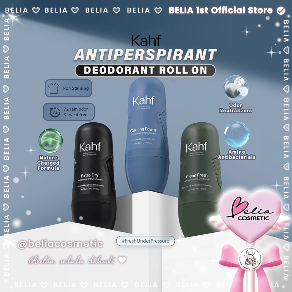 ❤ BELIA ❤ KAHF Antiperspirant Deodorant Roll On 45 ml | Deodorant Pria | Extra Dry | Cooling Power |