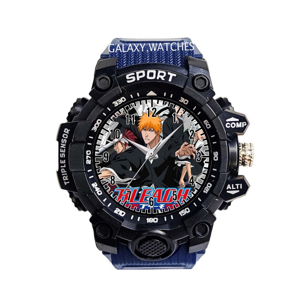 Jam Tangan Anak Sport Biru Anti Air Karakter Bleach