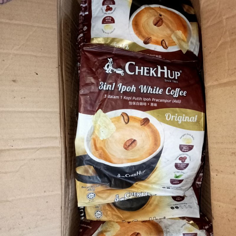 

check hup 3in1 ipoh white coffee original (satu kotak)