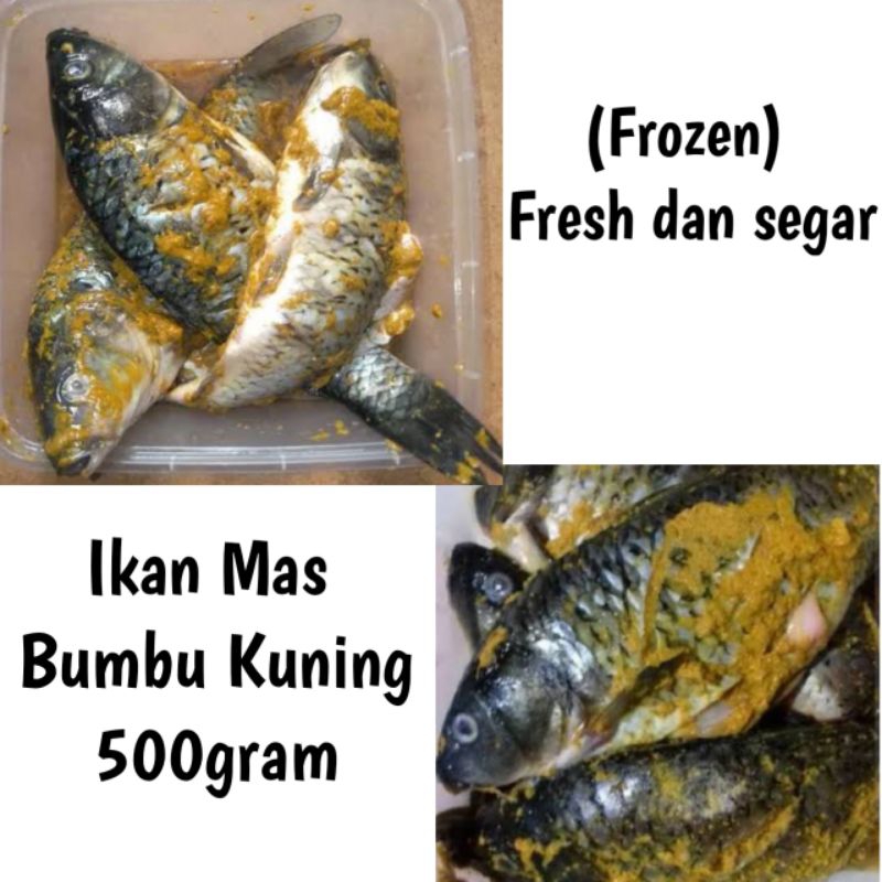 

Ikan Mas bumbu kuning/Marinasi 500gram (Frozen)